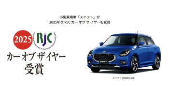 ！！新型スイフトが ＲＪＣ カー オブ ザ イヤー受賞！！